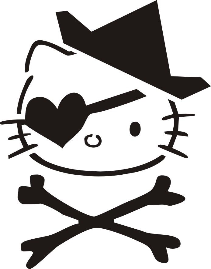 694x887 Pirate Ship Stencil