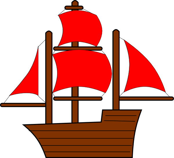 600x543 Red Pirate Ship Clip Art