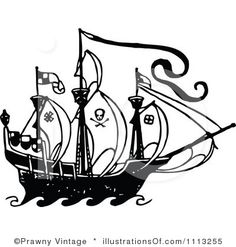 236x247 Pirate Ship Border Clipart