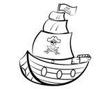 160x128 Doodle Viking Ship Viking Boat Illustration Wall Sticker Wall