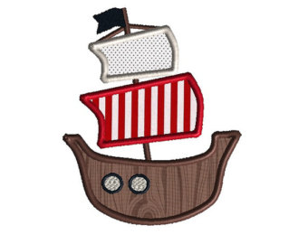 340x270 Pirate Ship Applique Etsy