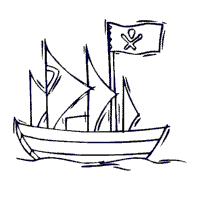200x200 Pirate Coloring Pages Surfnetkids