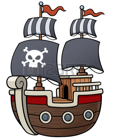 366x450 Vector Illustration Of Pirate Ship Royalty Free Cliparts, Vectors