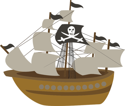 500x427 Pirate Boat Image Public Domain Vectors