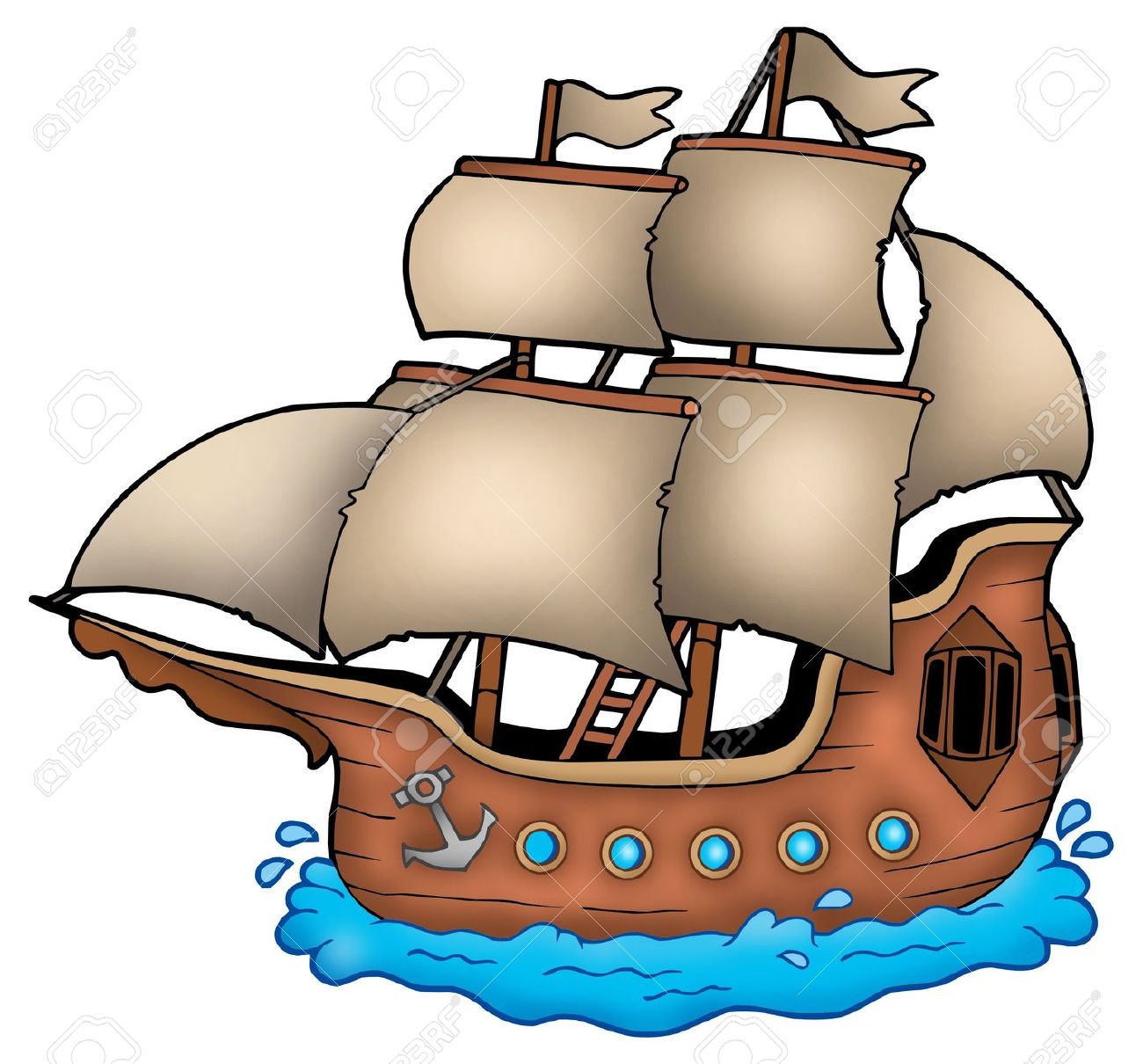 pirate ships clipart