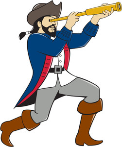 251x300 Pirate Spyglass Vector Element Royalty Free Stock Image