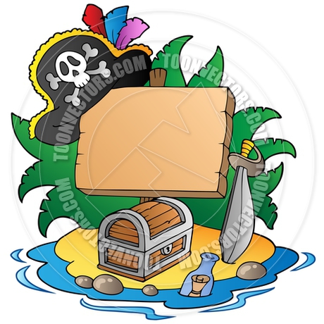 460x460 Cartoon Pirate Island Sign By Clairev Toon Vectors Eps