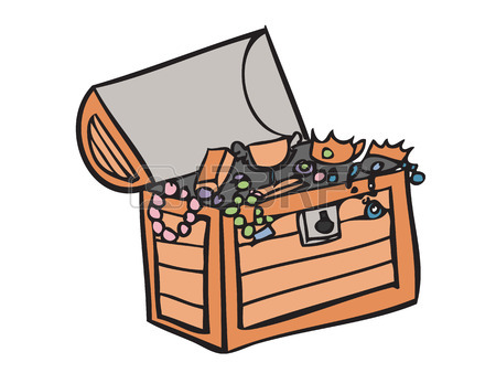 450x338 Treasure Chest Full Of A Bounty Of Coins And Jewels Royalty Free