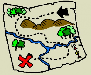 300x247 Treasure Map Clipart