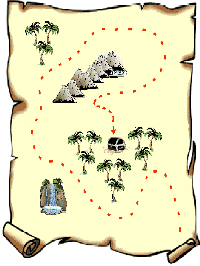 670x890 Brown Treasure Map Clipart