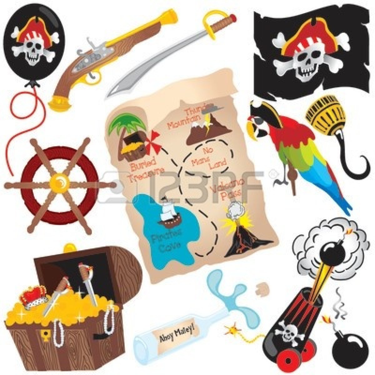 1200x1200 Pirate Treasure Map Clipart Clipart Panda