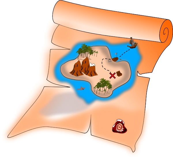 600x554 Treasure Map Clip Art