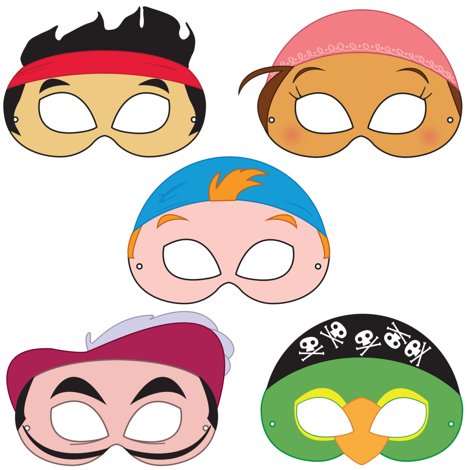 1500x1500 Masks Clipart Pirate