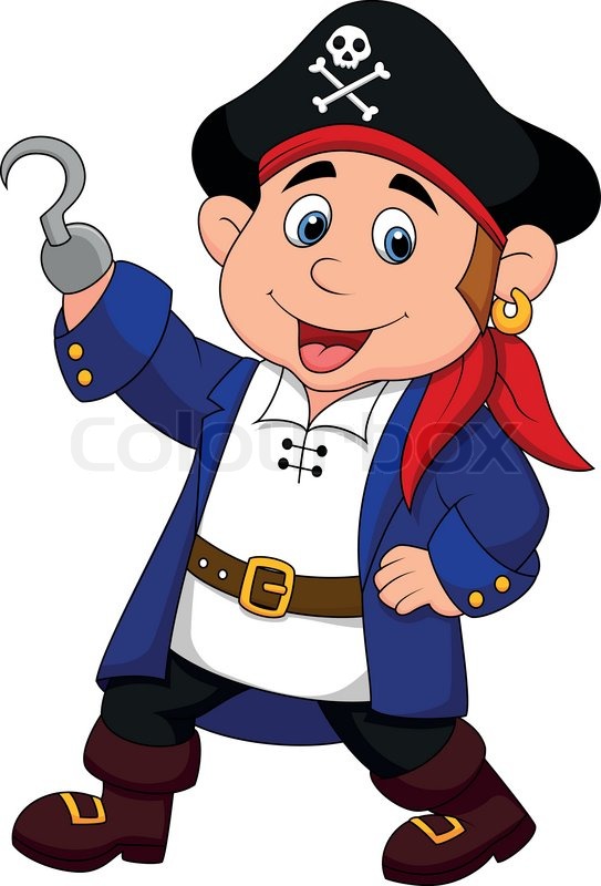 543x800 Vector Illustration Of Cute Pirate Kid Cartoon Stock Vector