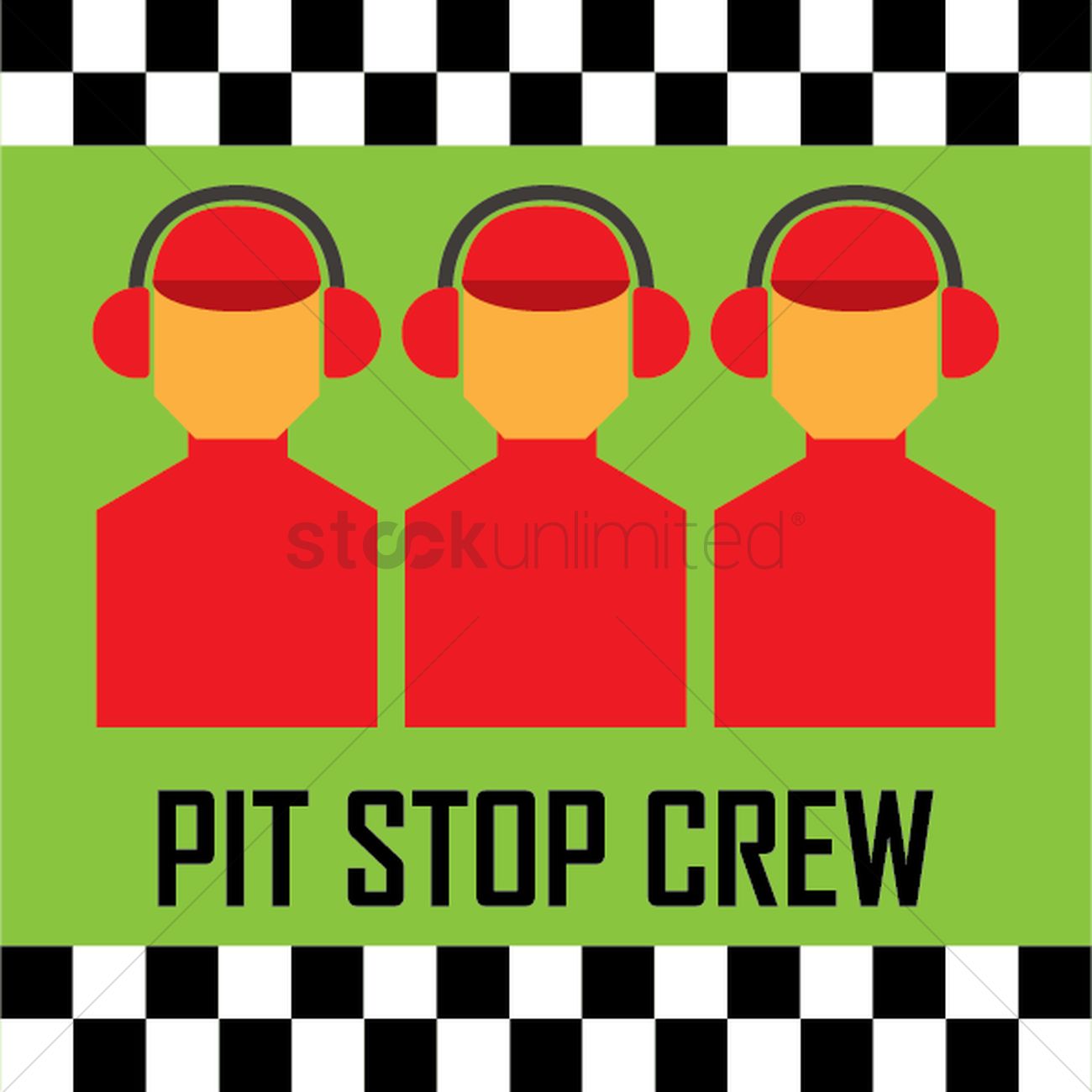 1300x1300 Pit Stop Crew Vector Image