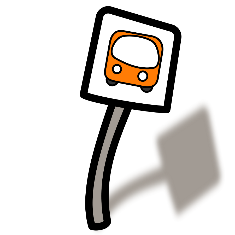 900x900 Bus Stop Sign Clip Art