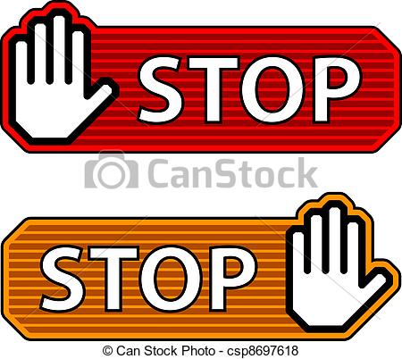450x402 Stop Clipart Vector