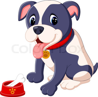 320x316 Excited Pit Bull Dog Running And Drooling Stock Vector Colourbox