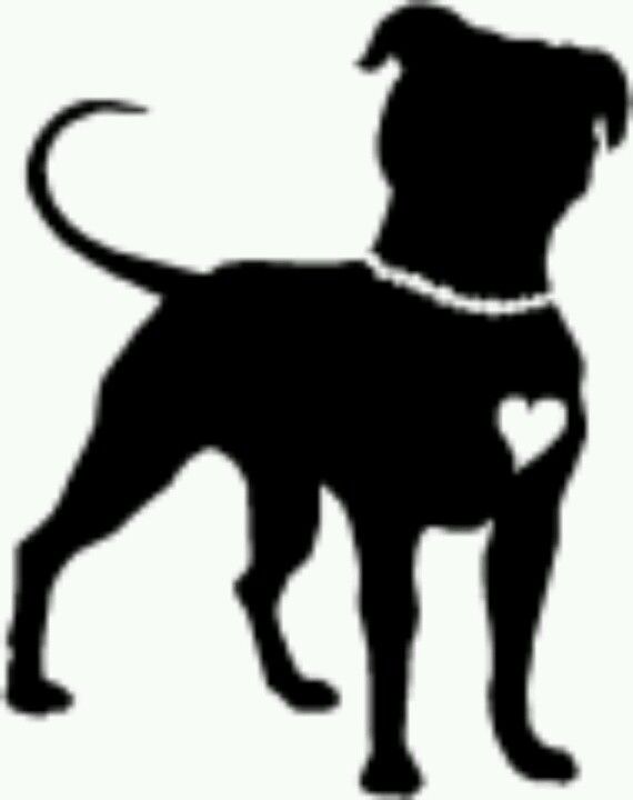 570x720 Pitbull Clipart Silhouette