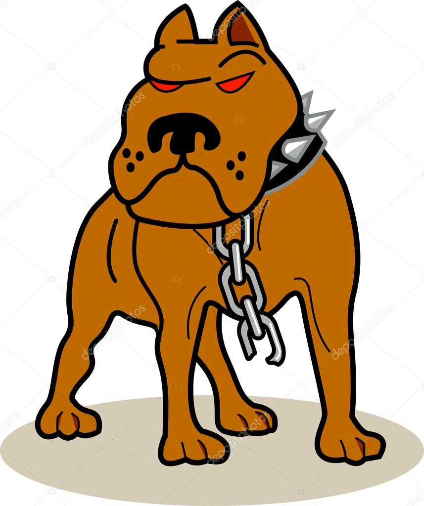 857x1024 Brown American Pitbull Terrier Dog With Red Eyes, Wearing A Spiked