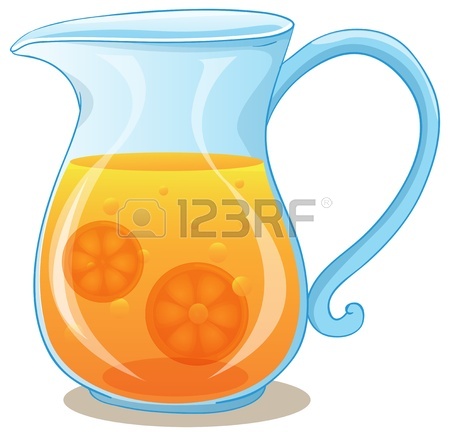 450x436 Illustration Of A Pitcher Of Orange Juice On A White Background