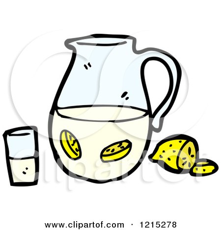450x470 Cartoon Of A Pitcher Of Lemon Water