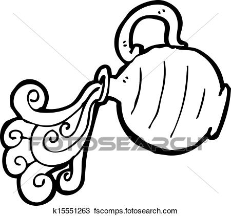 450x422 Clipart Of Cartoon Pouring Water Jug K15551263