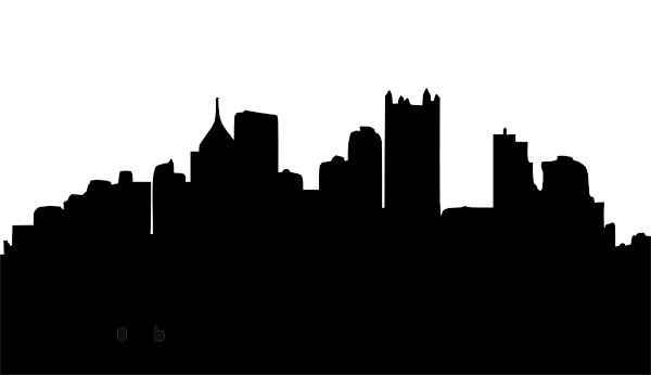 600x346 Pittsburgh Skyline Silhouette Dpi Clip Art