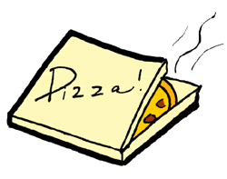 250x197 Pizza In Box Clipart