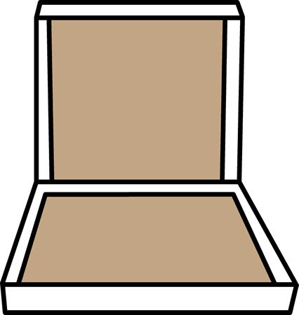 426x450 Open Pizza Box Clipart