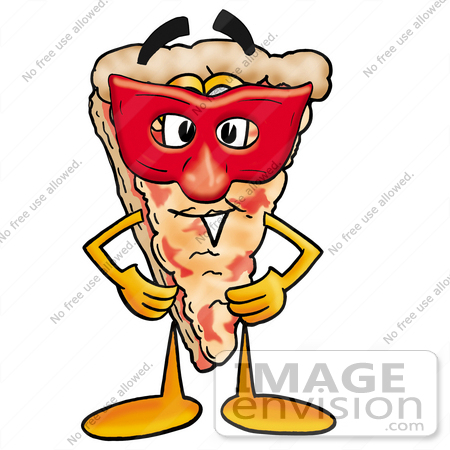 450x450 Clip Art Graphic Of A Cheese Pizza Slice Cartoon Character Wearing