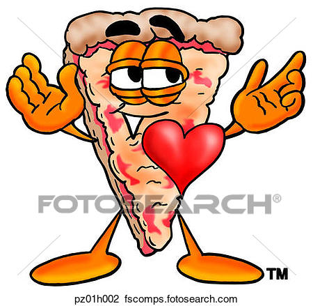 450x439 Clipart Of Pizza With Heart Pz01h002
