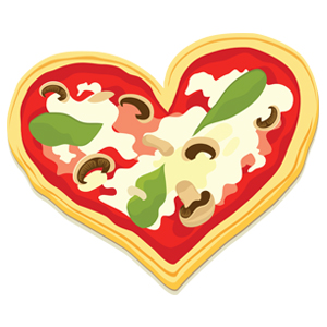 300x300 Heart Clip Pizza Cliparts