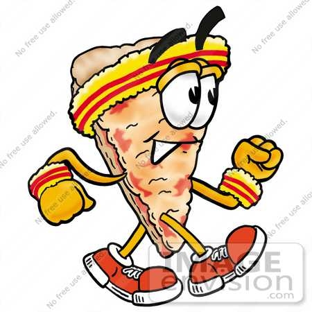 450x450 Clip Art Graphic Of A Cheese Pizza Slice Cartoon Character Speed