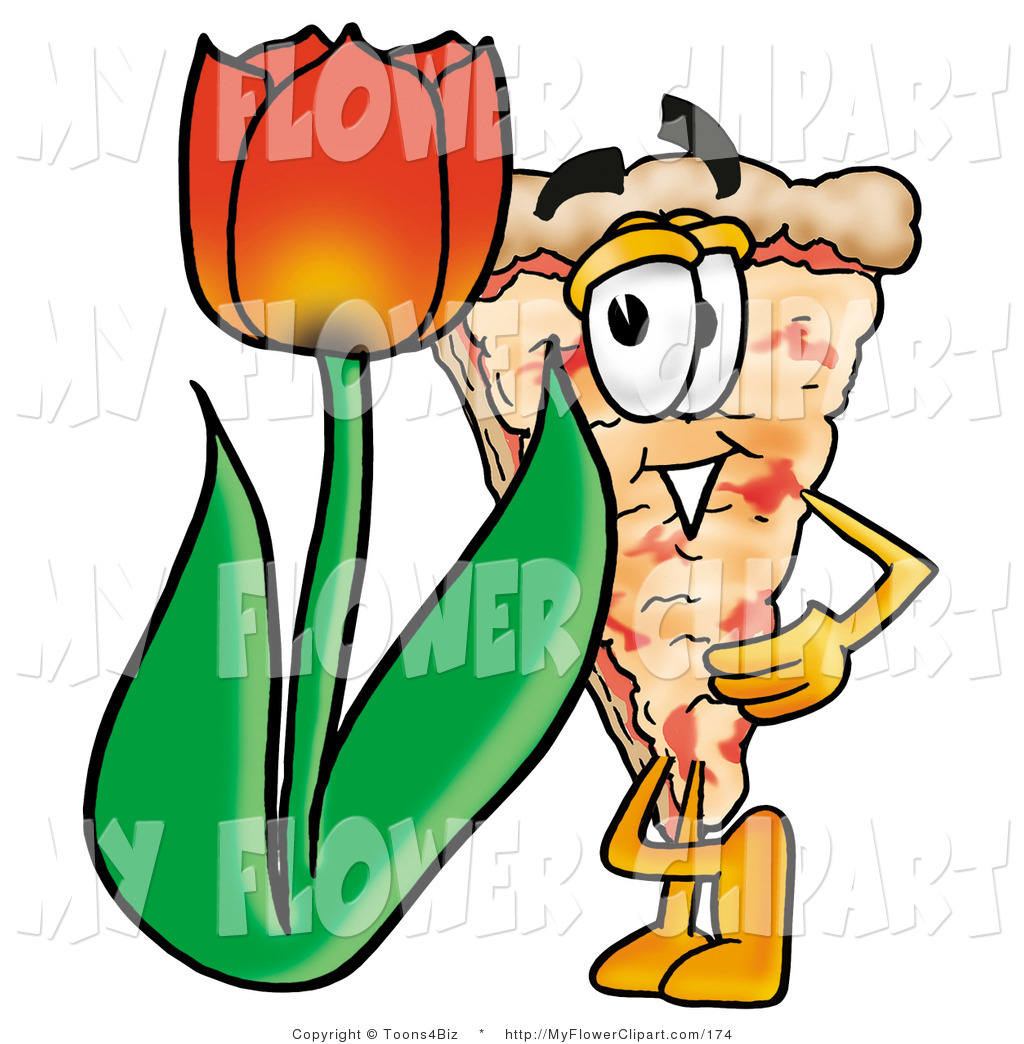 1024x1044 Clip Art Of A Pizza Slice Mascot Cartoon Character With A Red