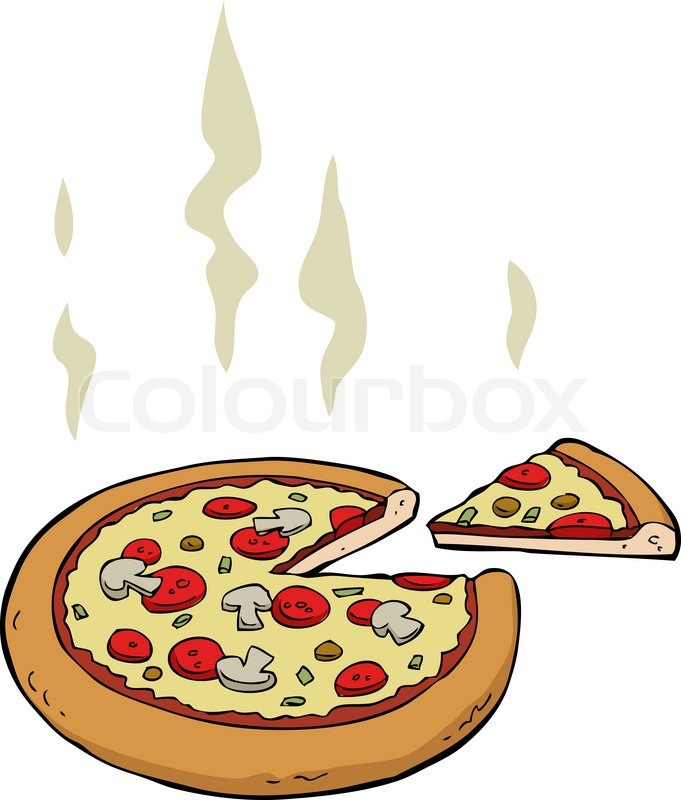 681x800 Cartoon Pizza Stock Photo Colourbox