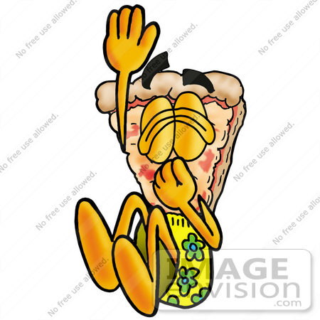 450x450 Clip Art Graphic Of A Cheese Pizza Slice Cartoon Character