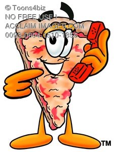 231x300 Clipart Image Of A Cartoon Pizza Character Holding A Pointing