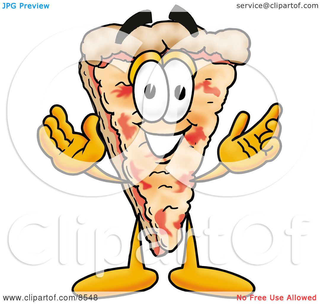 1080x1024 Clipart Picture Of A Slice Of Pizza Mascot Cartoon Character