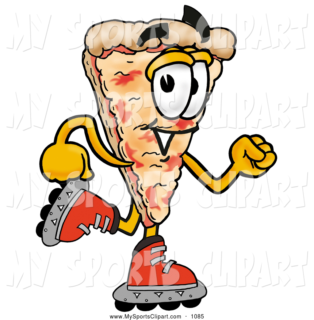 1024x1044 Sports Clip Art Of A Grinning Slice Of Pizza Mascot Cartoon
