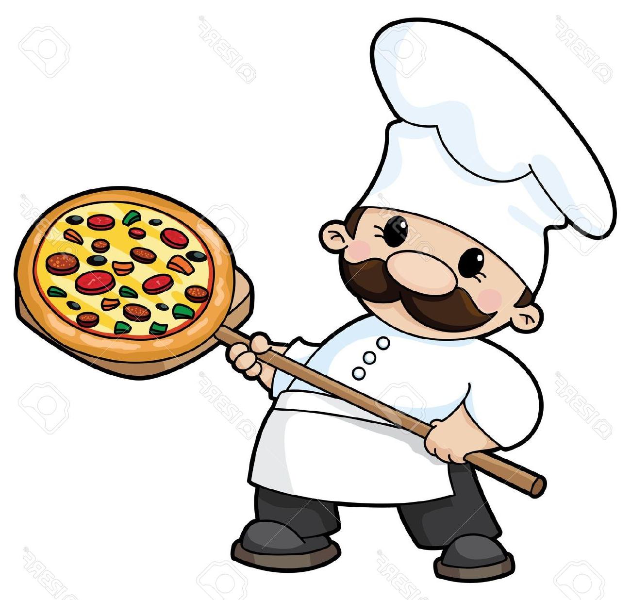1300x1236 Unique Illustration Of Pizza Chef Stock Vector Cartoon Library