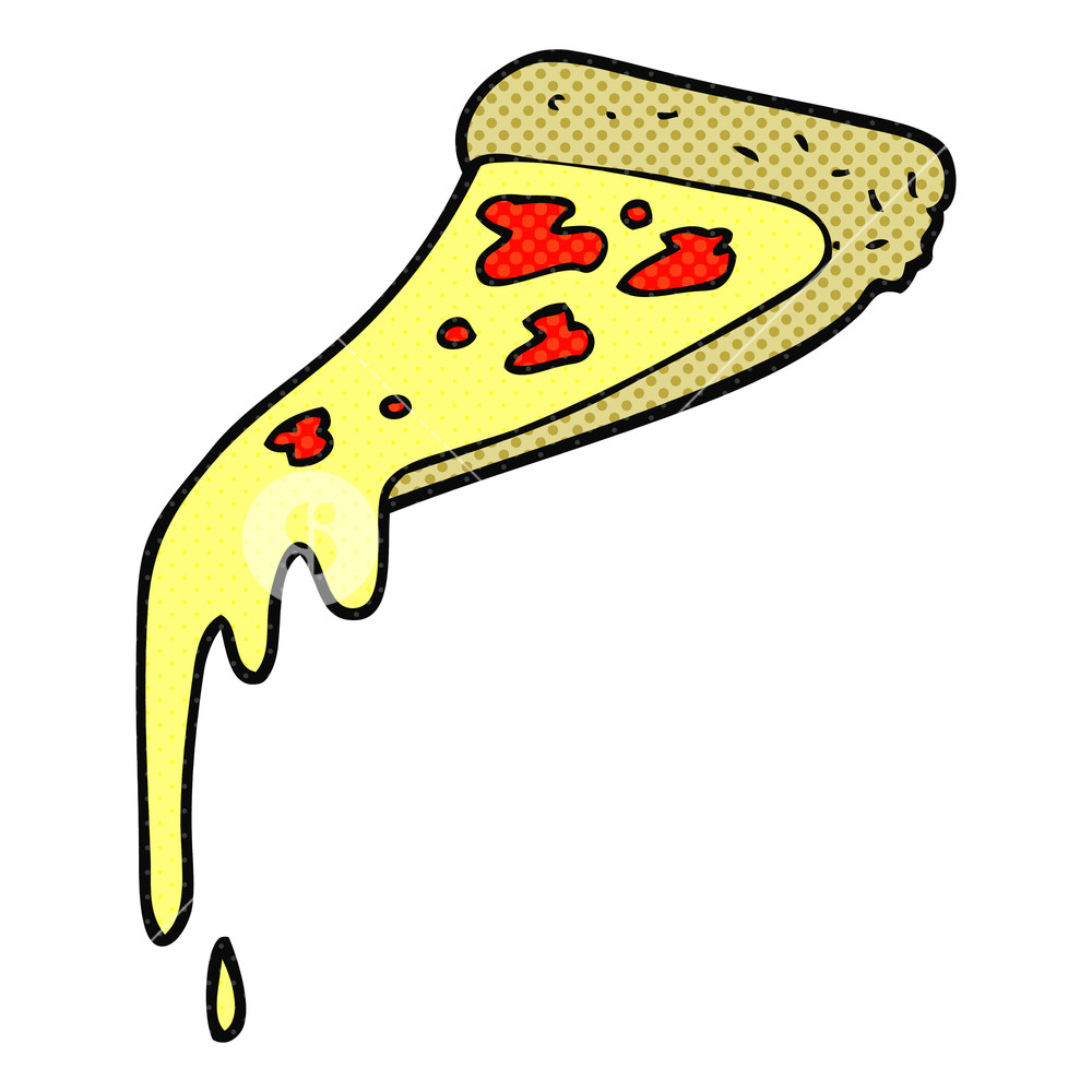 1000x1000 Freehand Drawn Cartoon Pizza Slice Royalty Free Stock Image