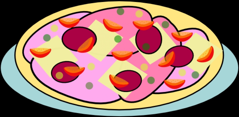 820x403 Pizza On A Plate Clip Art