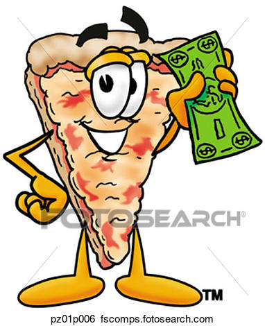 382x470 Clip Art Of Pizza With Money Pz01p006