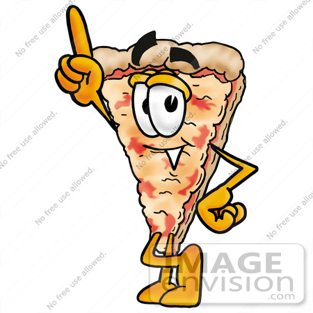 450x450 Clip Art Graphic Of A Cheese Pizza Slice Cartoon Character