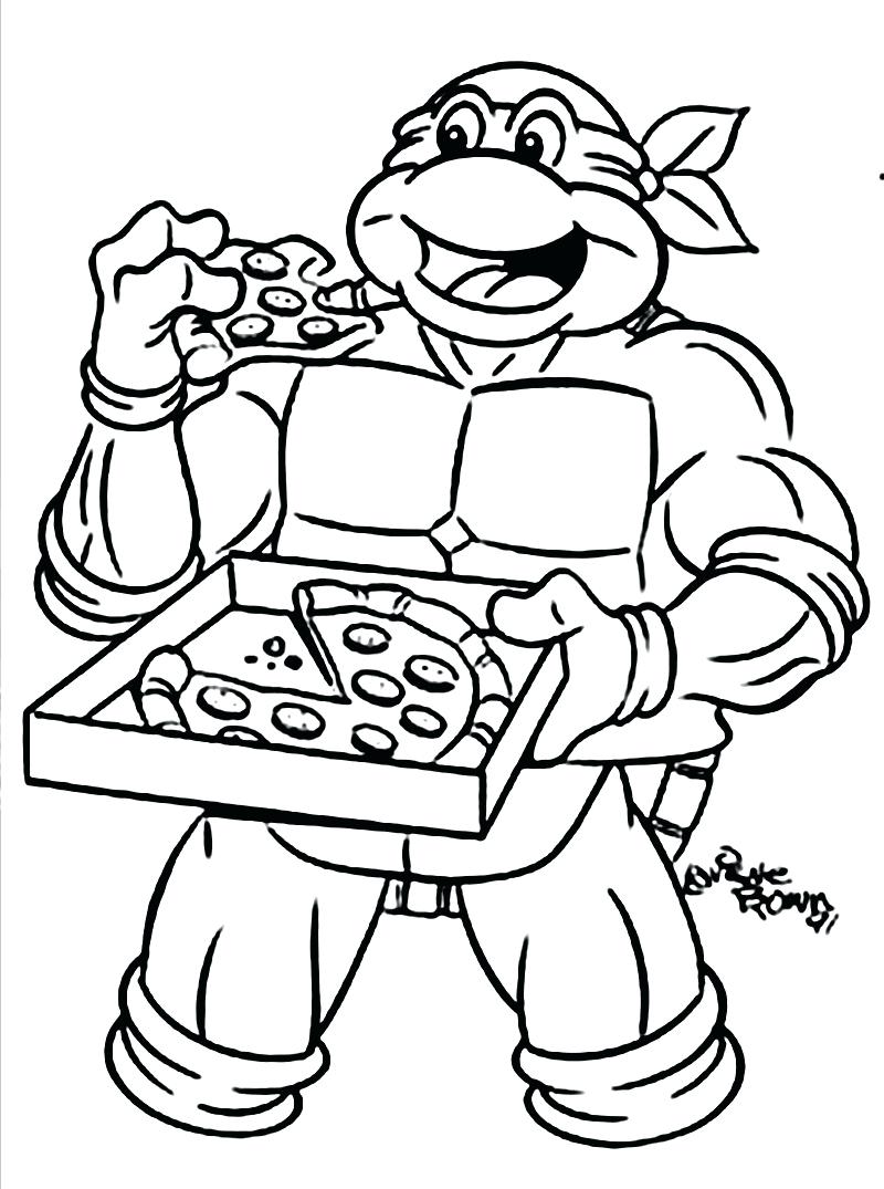 800x1075 Ninja Turtle Coloring Pages Eat Pizza 90 Terrific Topping Sheets