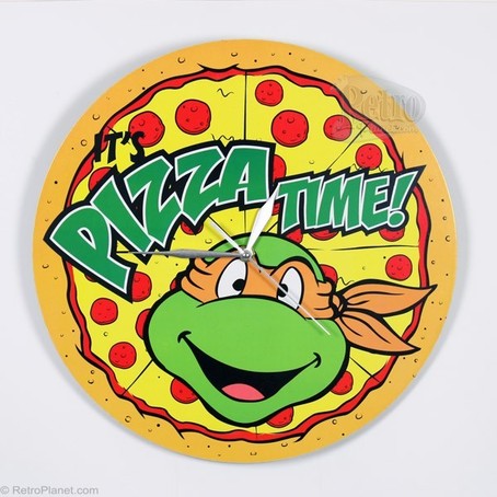 454x454 Teenage Mutant Ninja Turtles Pizza Clock
