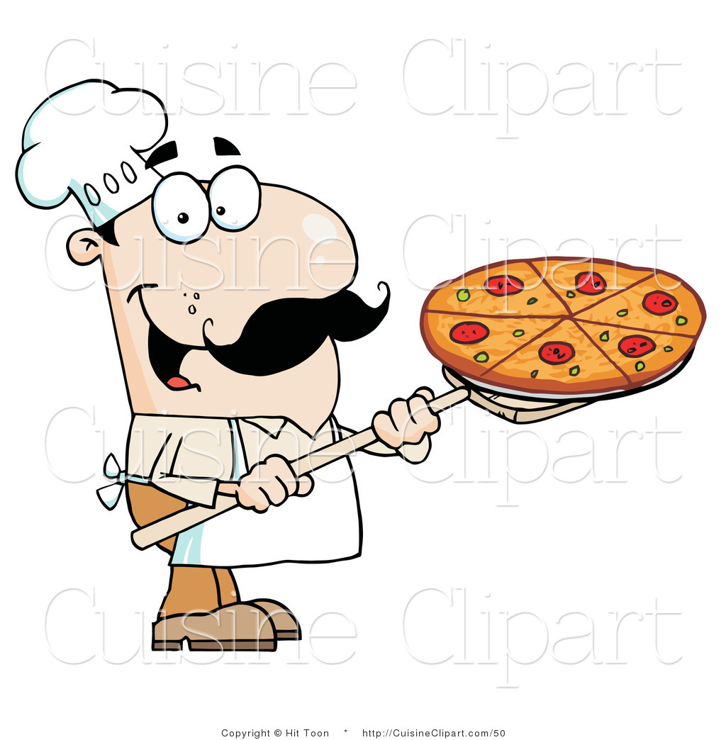 1024x1044 Cuisine Clipart Of Happy Caucasian Chef With Pizza Pie On