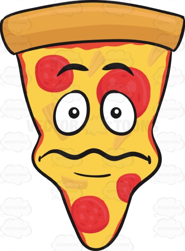 589x800 Nervously Scared Slice Of Pepperoni Pizza Emoji Cartoon Clipart