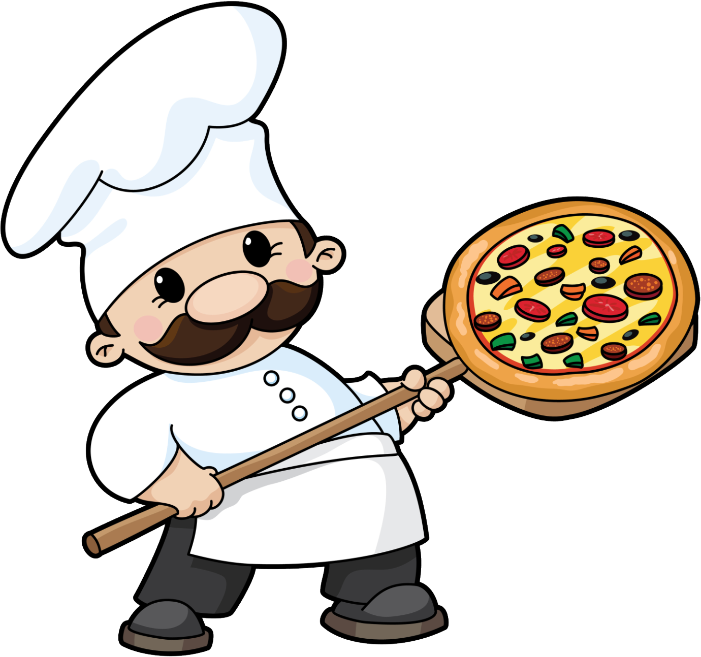 1380x1294 Pizza Guy Clipart